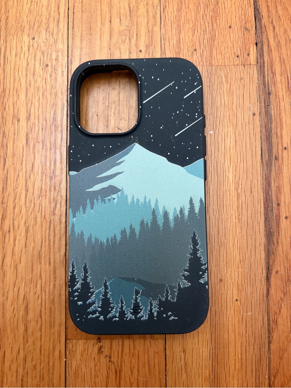 Night Sky Mountain iPhone 17 Case - Black & Blue